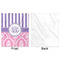 Pink & Purple Damask Minky Blanket - 50"x60" - Single Sided - Front & Back