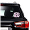 Pink & Purple Damask Monogram Car Decal (On Car Window)