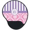 Pink & Purple Damask Mouse Pad with Wrist Support - Main