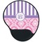 Pink & Purple Damask Mouse Pad with Wrist Support