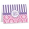 Pink & Purple Damask Note cards (Personalized)