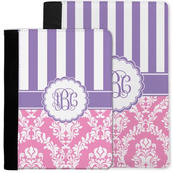 Pink & Purple Damask Notebook Padfolio - MAIN