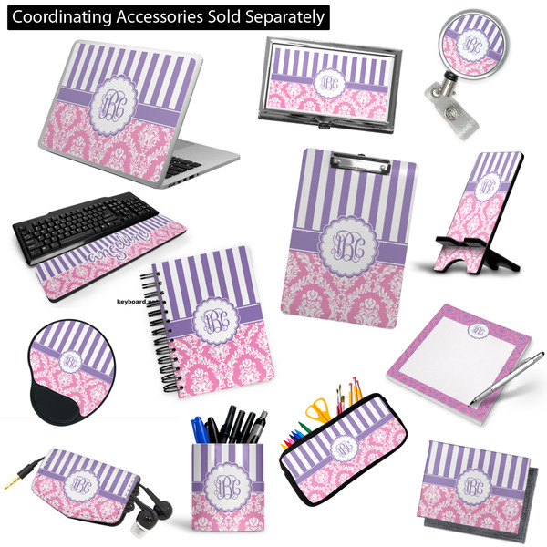 Pink & Purple Damask Office & Desk Accessories