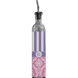Pink & Purple Damask Oil Dispenser Bottle (Personalized)