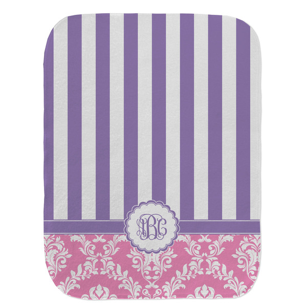 Pink & Purple Damask Old Burp Flat