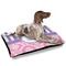 Pink & Purple Damask Outdoor Dog Beds - Large - IN CONTEXT