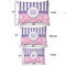 Pink & Purple Damask Outdoor Dog Beds - SIZE CHART