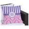Pink & Purple Damask Outdoor Pillow - 20" (Personalized)