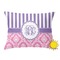 Pink & Purple Damask Outdoor Throw Pillow (Rectangular - 12x16)