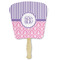 Pink & Purple Damask Paper Fan (Personalized)