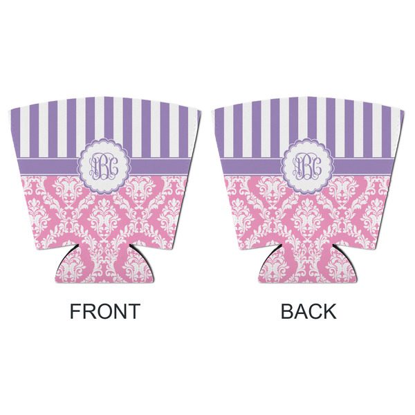 Pink & Purple Damask Party Cup Sleeves - with bottom - APPROVAL
