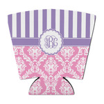 Pink & Purple Damask Party Cup Sleeve - with Bottom (Personalized)