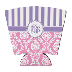 Pink & Purple Damask Party Cup Sleeve - with Bottom (Personalized)