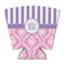 Pink & Purple Damask Party Cup Sleeves - with bottom - FRONT