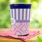 Pink & Purple Damask Party Cup Sleeves - with bottom - Lifestyle