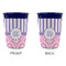 Pink & Purple Damask Party Cup Sleeves - without bottom - Approval