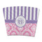Pink & Purple Damask Party Cup Sleeves - without bottom - FRONT (flat)