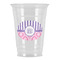 Pink & Purple Damask Party Cups - 16oz - Front/Main