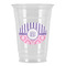 Pink & Purple Damask Party Cups - 16oz (Personalized)