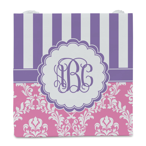 Pink & Purple Damask Party Favor Gift Bag - Gloss - Front