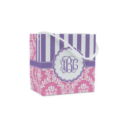 Pink & Purple Damask Party Favor Gift Bags - Gloss (Personalized)