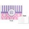 Pink & Purple Damask Disposable Paper Placemat - Front & Back