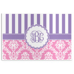 Pink & Purple Damask Disposable Paper Placemats (Personalized)
