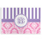 Pink & Purple Damask Disposable Paper Placemats (Personalized)