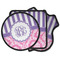 Pink & Purple Damask Iron on Patches (Personalized)