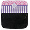 Pink & Purple Damask Pencil Case - Back Open