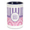 Pink & Purple Damask Ceramic Pencil Holders - Blue