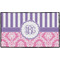 Pink & Purple Damask Door Mat - 60"x36" (Personalized)