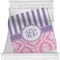 Pink & Purple Damask Minky Blanket - Twin / Full - 80"x60" - Double Sided (Personalized)