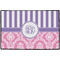 Pink & Purple Damask Personalized Door Mat - 36x24 (APPROVAL)