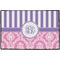 Pink & Purple Damask Door Mat - 36"x24" (Personalized)