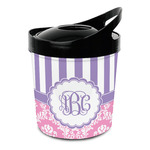 Pink & Purple Damask Plastic Ice Bucket (Personalized)
