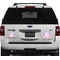 Pink & Purple Damask Personalized Square Car Magnets on Ford Explorer