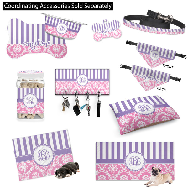 Pink & Purple Damask Customized Pet Accessories