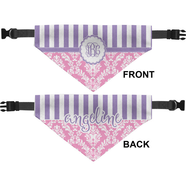 Pink & Purple Damask Pet Bandana Approval