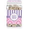 Pink & Purple Damask Dog Treat Jar (Personalized)