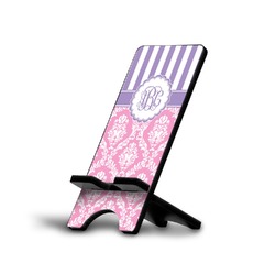 Pink & Purple Damask Cell Phone Stands (Personalized)