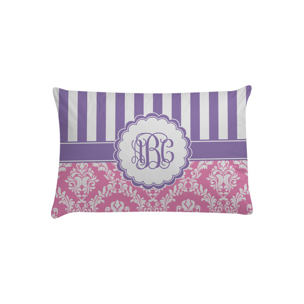 Custom Pink & Purple Damask Pillow Case - Toddler (Personalized)