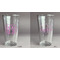 Pink & Purple Damask Pint Glass - Two Content - Approval