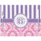 Pink & Purple Damask Placemat with Props