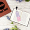 Pink & Purple Damask Plastic Bookmarks - In Context