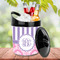 Pink & Purple Damask Plastic Ice Bucket - LIFESTYLE
