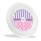Pink & Purple Damask Plastic Party Dinner Plates - 10" (Personalized)