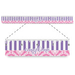 Pink & Purple Damask Plastic Ruler - 12" (Personalized)