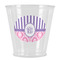 Pink & Purple Damask Plastic Shot Glass (Personalized)