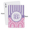 Pink & Purple Damask Playing Cards - Approval